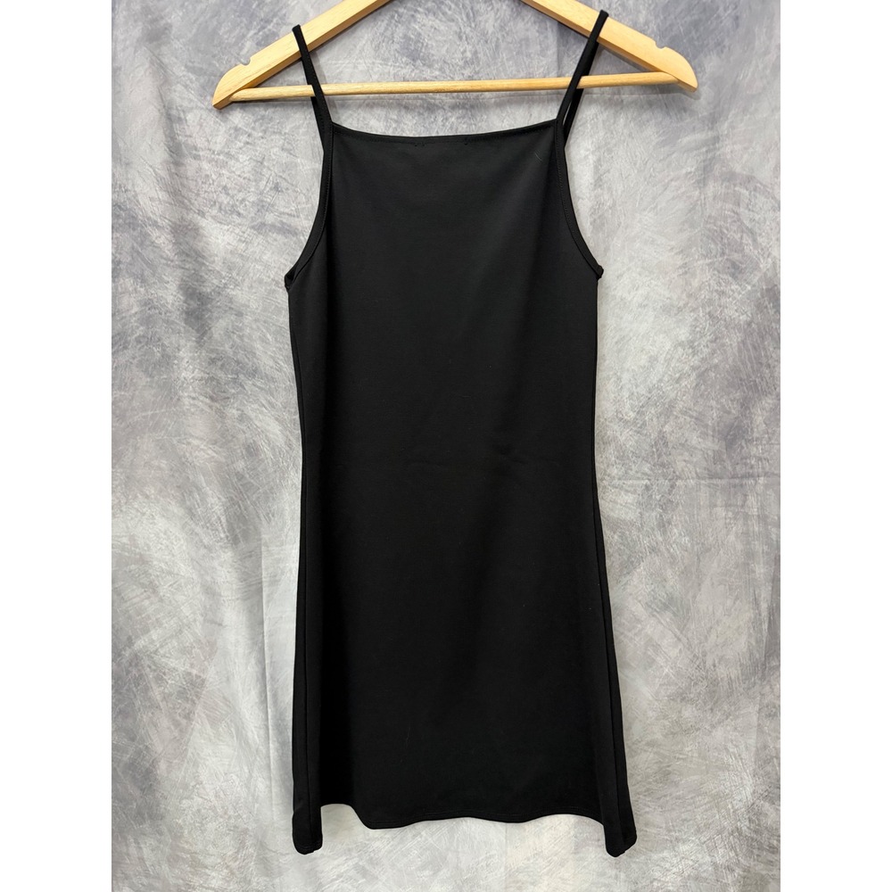 Saints 21 Black Mini Dress Gold Button Detail Spaghetti Strap Square Neck DM107 - Picture 2 of 7
